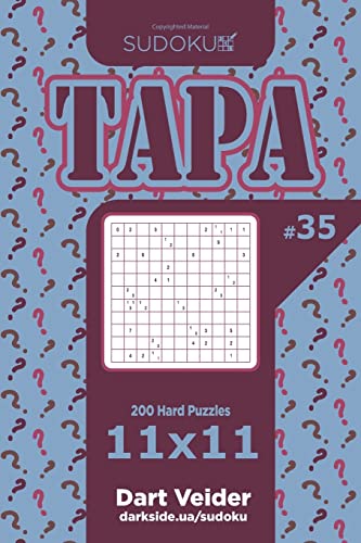 Sudoku Tapa - 200 Hard Puzzles 11x11 (Volume 35)