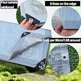 Tkanina zacieniająca 99% Aluminet Shade Cloth Silver Sun Shade Cover Odblaskowa aluminiowa siatka zacieniająca Wytrzymała siatka plandekowa z przelotkami do samochodów, psów, kamperów, patio na zewnąt