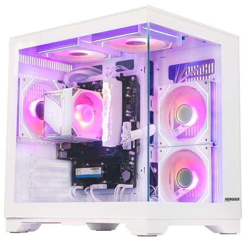 Image of Gaming PC Desktop, AMD Ryzen 5 5600GT (6C /12T), Radeon Vega 7 Integrated Graphics, 16GB DDR4 RAM, 1TB PCIe + 1TB SATA SSD, ARGB Fan, Windows 11 Prebuilt Tower Computer for Gaming Home Office Business