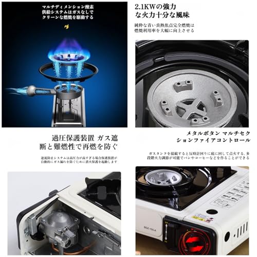 Wepronge ミニカセットコンロ アウトドアカセットコンロ の商品画像 6