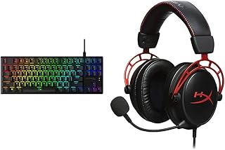 HyperX Alloy Origins Core – Tenkeyless Mechanical Gaming Keyboard & Cloud Alpha – Gaming Headset with In-line volume control