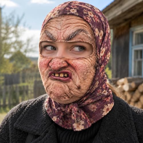 Christmas Masks for Adults 3D Realistic Funny Warm Velvet Old Man Ski Mask - image 4