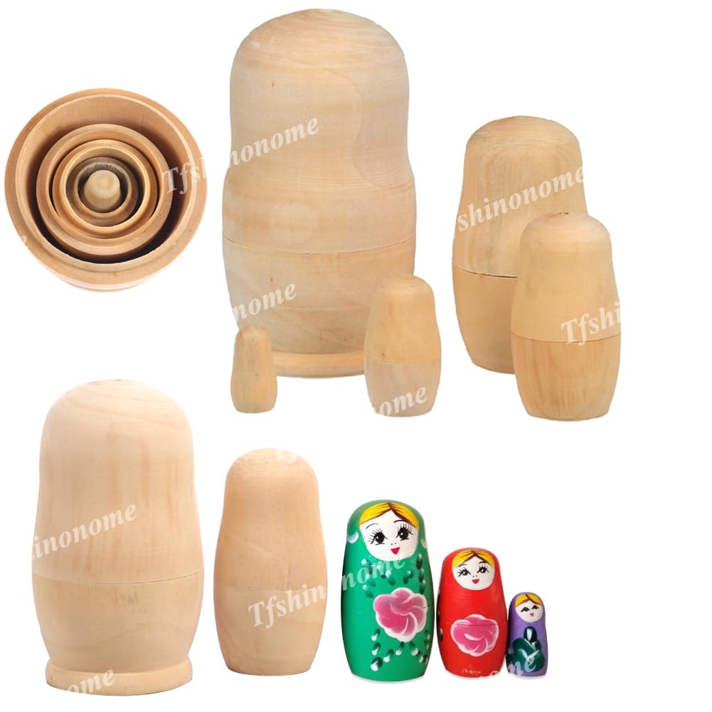 Amazon | 白木 人形 5個組 トールペイント DIY 未塗装 絵付け 手作り