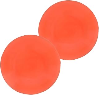 Dioche 2Pcs Golf Force Pads for Skill Improvement with Enhanced Control Golf Putting Trainer Force Pedal in Orange Rubber for Beginners