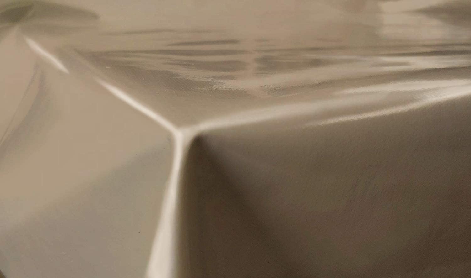 Jolee Tablecloths Plain Taupe Plain Colour Wipe Clean Pvc Vinyl Tablecloth And Sizes (, 140Cm X 120Cm Long Rectangle)