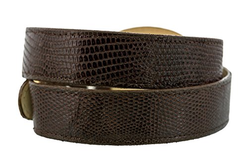 Mens Brown Western Cowboy Belt Real Teju Lizard Skin Rodeo Buckle2