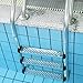 Produktbild Dequate Pool Stufen Edelstahl Für Leiter - Ersatz Poolleiter | Leitersprossen Edelstahl - Mit Schrauben & Rutschfestes Zubehör Für Schwimmbad, 3 Pcs