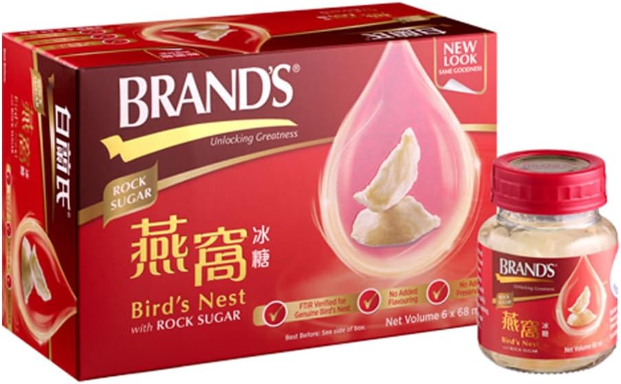 Brand's Bird's Nest with Rock Sugar Sweet Dessert Healthy Drink (6 Bottles) 408g 白蘭氏冰糖燕窩