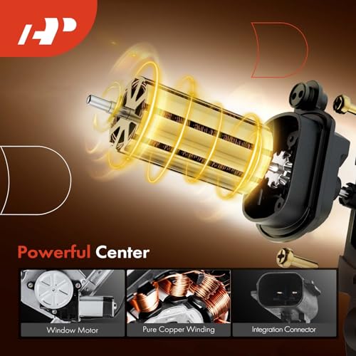 Image of A-Premium Front Passenger Side Power Window Regulator with Motor (2-Pin)
