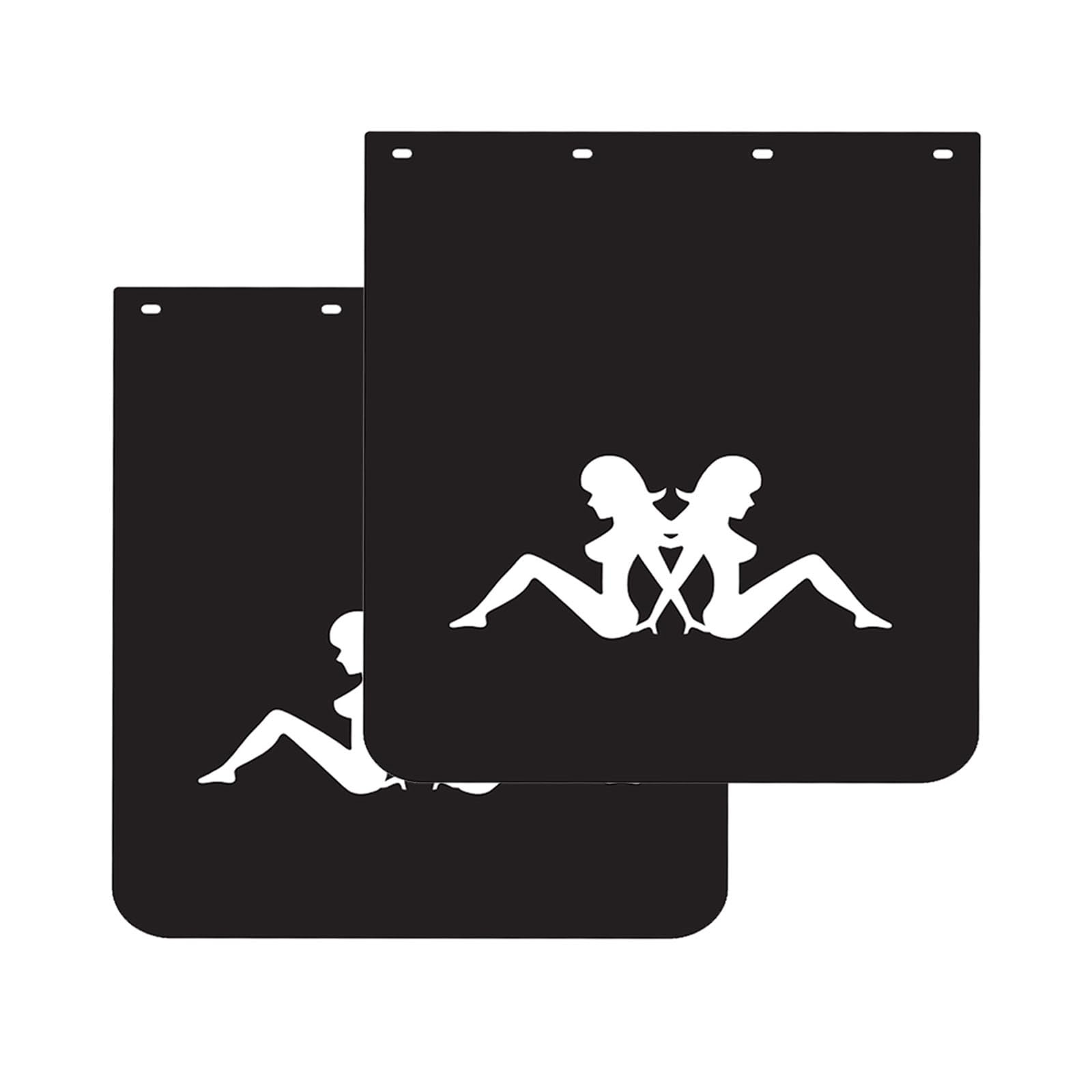 24"x24" Mud Flaps for Trailer Truck Semi-Truck ，Heavy Duty Anti-Splash Black Rubber Mudguards (Mud Flaps)