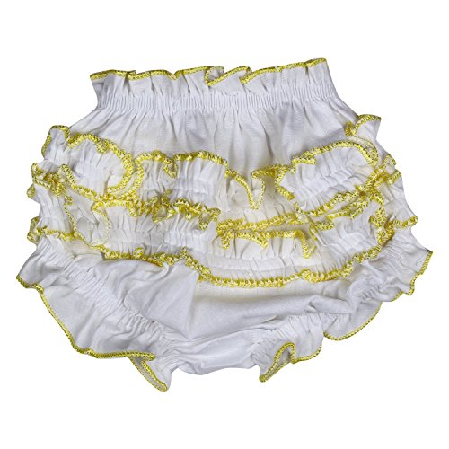 Image of GURU KRIPA BABY PRODUCTS Presents Cotton Fabric Back Frill Panty for Baby Girl Inner Wear Drawer /Bloomer Underwear Brief Girl Casual Nikker for Baby Girls Pack of 6Pcs