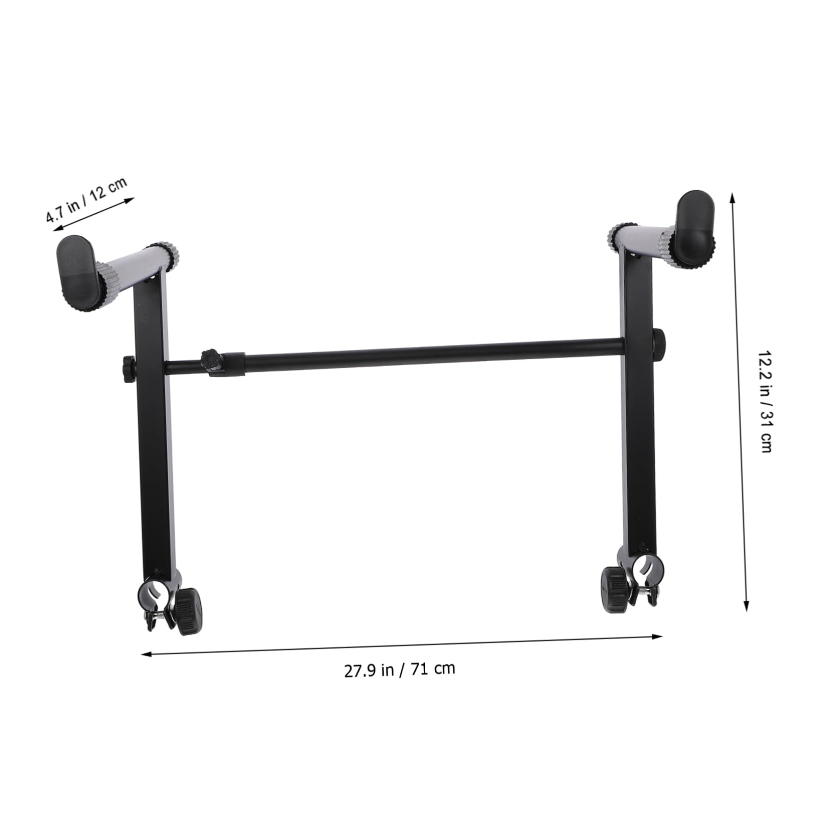 Yardwe Supporto Per Tastiera in Ferro Regolabile Altezza 47-71 Cm Cuscinetto in Gomma Antiscivolo Per Musicisti Su Palco e Studio