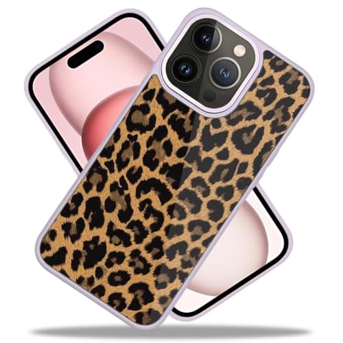 Coque antichoc iPhone 14 Pro Max léopard violette pour éviter les bris d'écran de 6,7" - 3