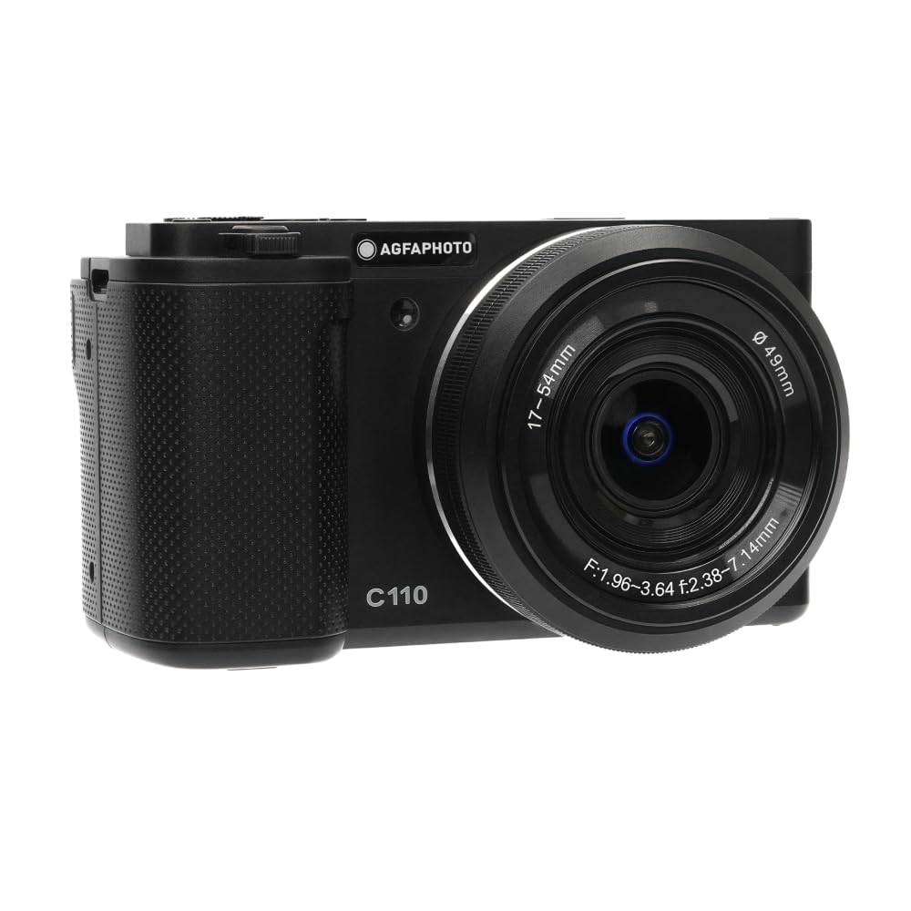 AgfaPhoto Realishot C110 - Fotocamera digitale compatta con display snodato - Nero