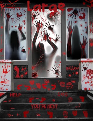 Wohohoho 11 Sheets/202 Pcs Bloody Halloween Party Wall