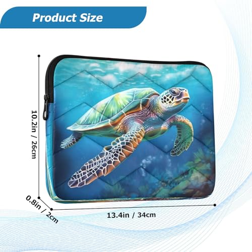 Funda para computadora portátil de tortuga marina 13-14 pulgadas miniatura 3