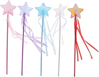 ABOOFAN Crianças Pentagrama Varinha De Fada De Estrela Roupas Para Meninas Para Meninas Brinquedo Mágico Varinhas De Fada Lembrancinhas De Festa Varinhas De Fada Para Foto De