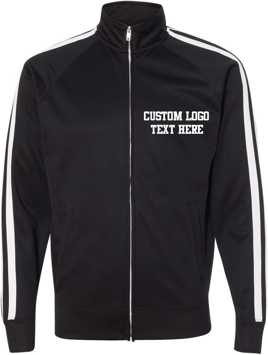 INK STITCH Men Exp70ptz Custom Stitching Embroidery Logo Text Full Zip Track Jackets (5 Colors)