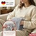 Blumtal Premium Wärmflasche mit Bezug & Tasche flauschig - Wärmeflasche aus verwendungssicherem Naturkautschuk mit Flauschbezug - auslaufsichere Bettflasche + Innenfutter - wärmende Bettflasche Creme