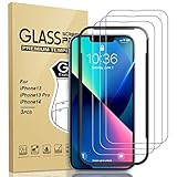 Yastouay 3 Stück Panzer Schutz Glas für iPhone 13/13 Pro/14 6,1 Zoll, Full Screen Displayschutzfolie mit Positionierhilfe, 9H Härte, 0.33mm HD Klar Folie, Kratzfest, Blasenfrei, Hülle Freundllich
