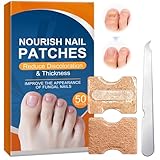 50 STÜCK ZEHENNÄGEL KORREKTUR AUFKLEBER, PEDIKÜRE AUFKLEBER ZEHENNAGEL ELASTISCHE PATCH, MEHRZWECK-NAGELPFLEGE-PADS FÜR DAS ERSCHEINUNGSBILD VON BESCHÄDIGTEN ODER VERFÄRBTEN NÄGELN(MIT EINEM MESSER)
