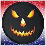 Spare Tire Cover Jack O Lantern Pumpkin Halloween Black Accessories for Trailers Trucks SUVs RV Campers 35 Inch
