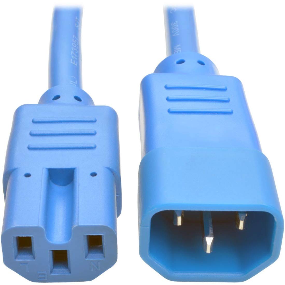 Tripp Lite 6 ft. Heavy Duty Power Extension Cord, C14 to C15, 15A, 14 AWG, Blue (P018-006-ABL)