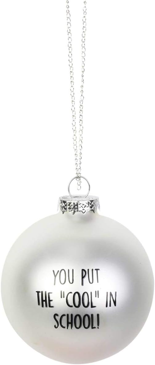 Enesco Our Name is Mud Teacher Glitter Hanging Ornament, 3.95 Inch, Multicolor