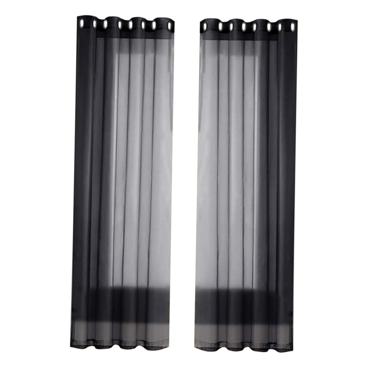 Rideau de patio en tissu noir tamisant pour l'intimité de la pergola et nursery