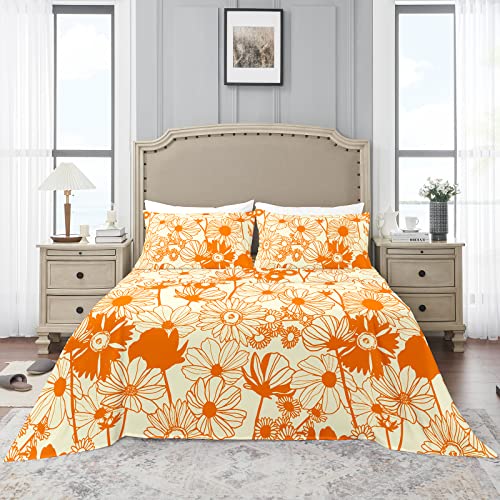 Yiyea Floral Twin Sheets Set - 1800 Thread Count Brushed Microfiber Floral Sheets For Twin Size Bed - Extra Soft, Deep Pocket, Shrinkage And Fade Resistant - 3 Piece Set (Twin) #TOP5