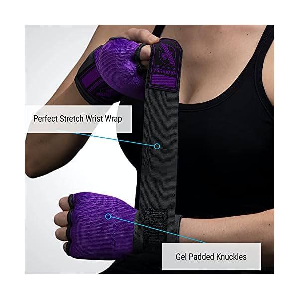 Hayabusa-Quick-Gel-Boxing-Hand-Wrap-Gloves Hayabusa Quick Gel Boxing Hand Wrap Gloves - Purple/Black, Small