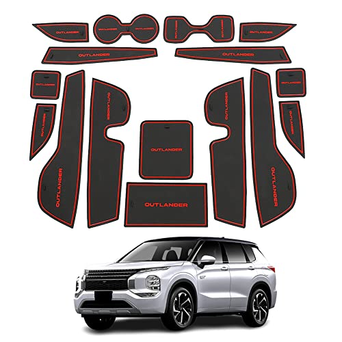 Hearsheng 三菱 新型アウトランダーPHEV(OUTLANDER PHEV) GN0W GN系(2021年12月~)専用シリコンゴム素材インテリアラバーマット ゴムマット ドアポケットマット コンソールマット ドレスアップ べり止め 裏面滑り止め