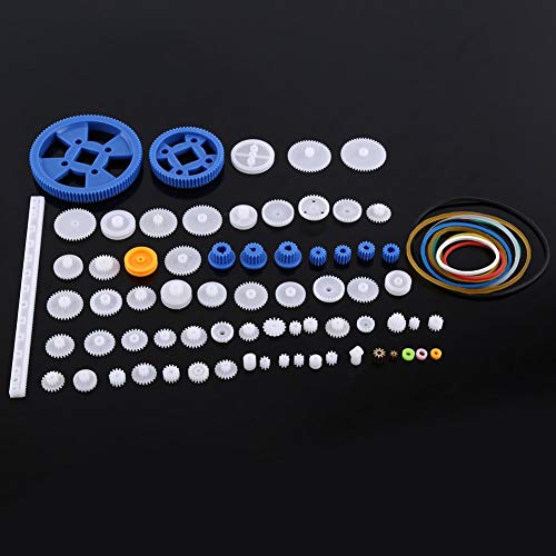 80 Types Plastic Gears Set Pulley Belt Worm Crown Gear Kit For DIY Robot Motor Car Toy Parts