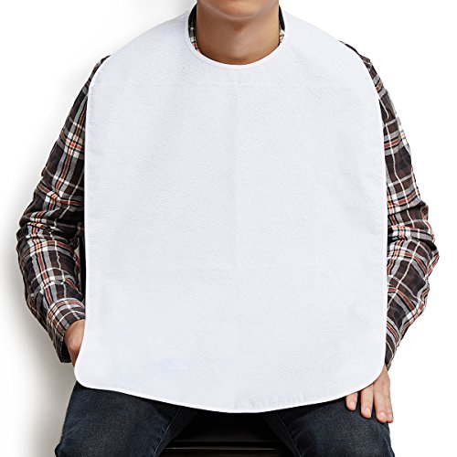 Bib for parkinson and hand tremor Terry Adult Reusable Bib with Velcro Closure Clothing Protectors
