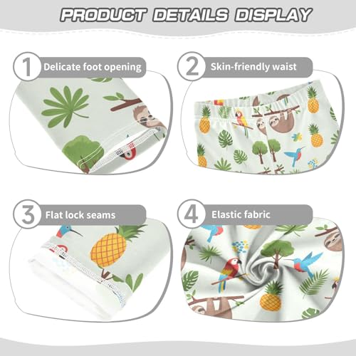 Girls Leggings Size 4T Sloth Cute Pineapple Soft Stretchy Yoga Pants Tights Girl Clothes for Dance Dresses3