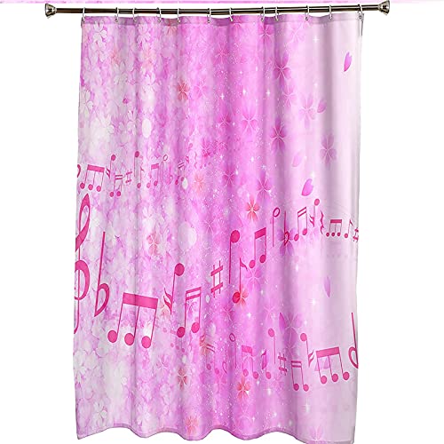 Rideau de douche rose en polyester durable et impermeable KnSam 165x200cm - 7