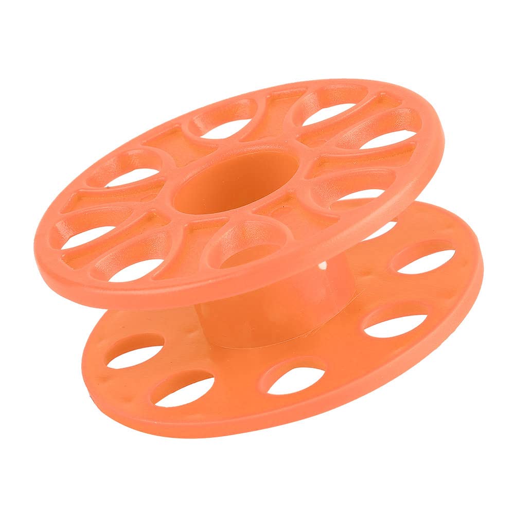 YUYTE Diving Finger Spool, Black Plastic - Lightweight Compact Reel for Underwater Diving (Orange)