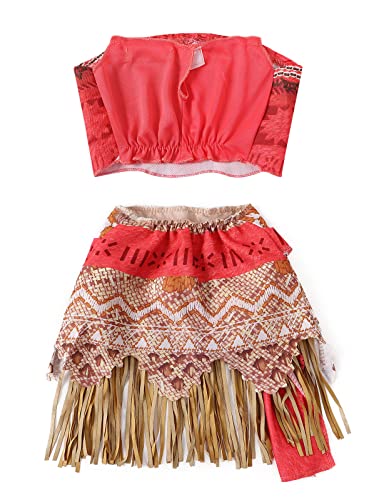 Image of WonderBabe Little Girls Adventure Costumes Skirt Set Princess Dress Up Hallowee Outfit Kids Fancy Birthday Party Dress