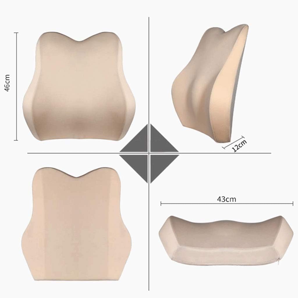 Lumbar Pillow-Waist Memory Cotton Car Seat Back Waist Pad Seat Waist Pillow Back Car Vehicle Back Cushion