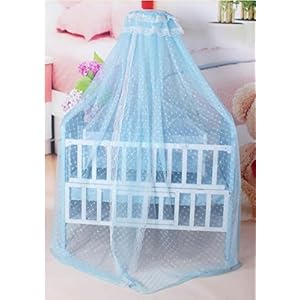 Cdycam Baby Infant Toddler Bed Dome Cots Mosquito Netting Hanging Bed Net Mosquito Bar Frame Palace-Style Crib Bedding…