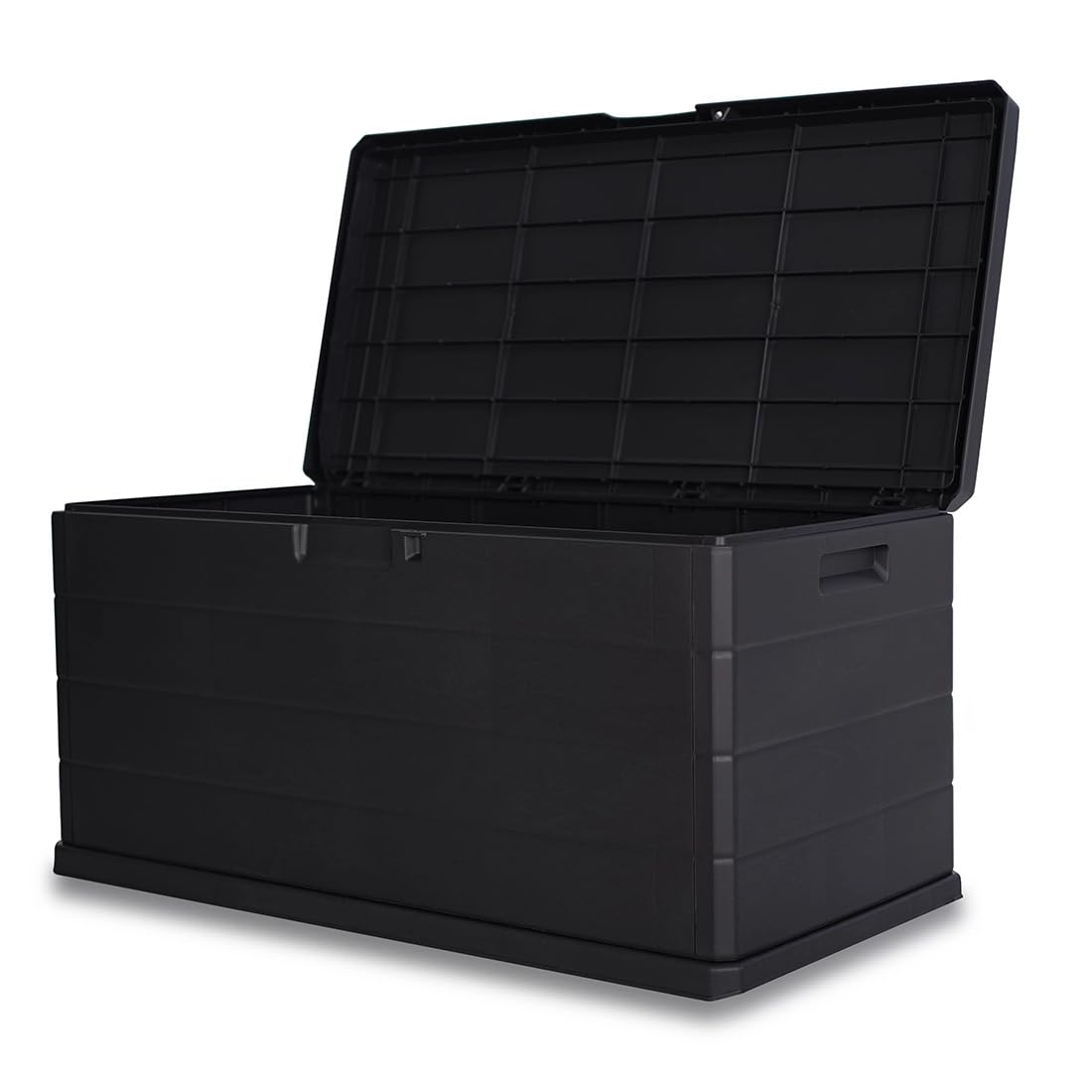 Acomoda Textil – Baúl de Almacenaje para Jardín con Gran Capacidad. Arcón Exterior de Resina y Sistema de Cierre para Ordenación en Patio y Terraza, Antracita 76X55X52 cm (170 Litros) - 3