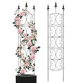 2 Pack 56.7'' H x 12'' W Garden Trellis for Climbing Plants Outdoor, Rustproof Metal Garden Flower Trellis, Rose Trellis for Outdoor Indoor Climbing Plants Clematis Vines Flowers Potted Plants, Tomato