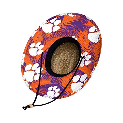 Image of FOCO Men's NCAA College Team Logo Floral Straw Sun Hat