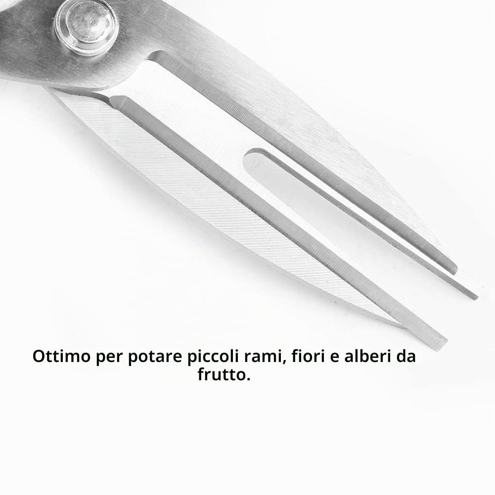 TOPINCN Cesoie per Potatura Attrezzi Agricoli Potatore Giardinaggio Forbici per Potatura di Mele Cesoie a Doppia Bocca Forbici per Alberi di Pero per Fiori Diradati in Acciaio Inossidabile