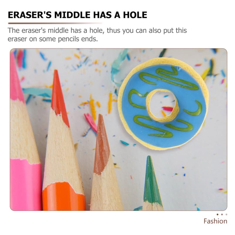 NUOBESTY Donut Erasers Set 30Pcs Mini Rubber Pencil Erasers for Kids Bulk Assorted Style Fun Drawing Supplies - Image 3