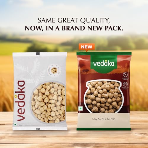 Image of Amazon Brand - Vedaka Soy Mini Chunks | 500 G | Rich in Protein (Pack of 3)