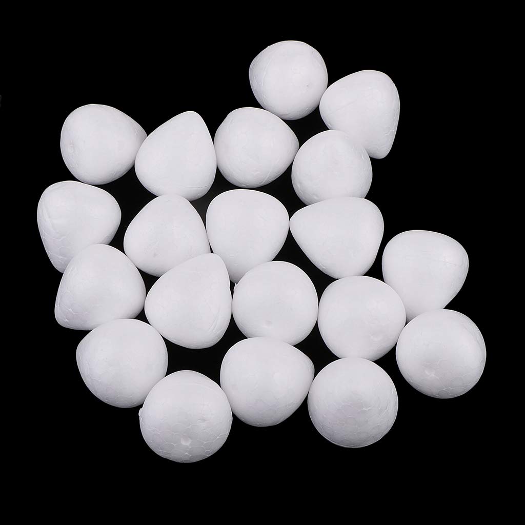 Unknown Craft Foam Balls Water Drop Modeling Shaped Heart DIY Handmade White Foam Rose Buds Floral Accessories Foams 40Pcs - Image 4