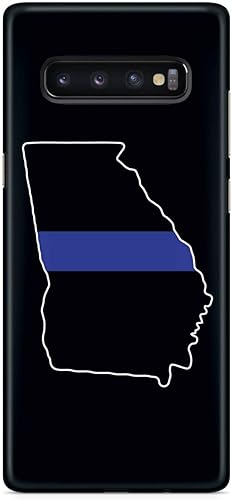 Inspired Cases - Compatible con Galaxy S10 Case - Funda protectora con textura 3D para Samsung Galaxy S10 - Thin Blue Line - Georgia