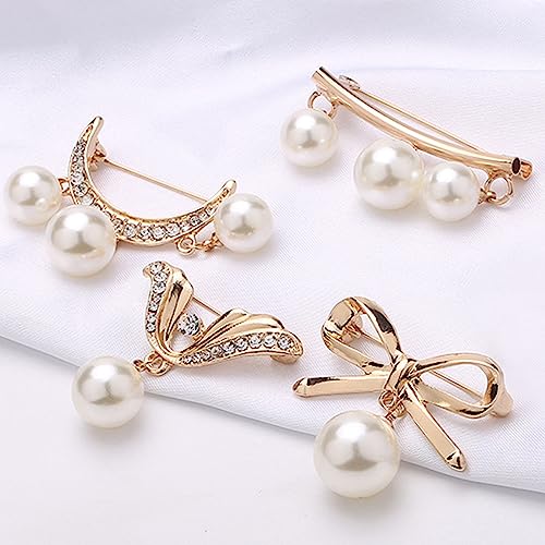 Image of 2 Pcs Scarf Ring Clips for Women Metal Shirt Tightener Cinch Buckle for Silk Scarf Shawl Blouse Sweater T Shirt Clothing Accessories