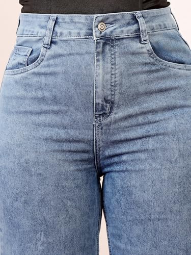 Image of Miss Chase A+ Women's Bootcut High Rise Regular-Length Stretchable Denim Shaping Jeans